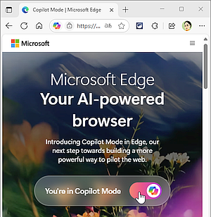 Microsoft Edge に AI 機能強化「Copilot Mode」登場